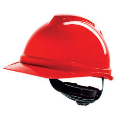 MSA V-Gard 500 Helm, belüftet, ABS rot, Fas-Trac mit Stan-