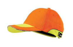 *Warnschutz Cap Größenverstellbar orange/gelb