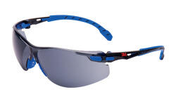 Schutzbrille 3M Solus 1000 S12SGAF PC grau, SGAF/AS, Rahmen blau/schwarz