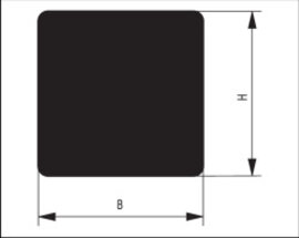 Vierkantstab Hart-PVC, grau - Konfigurator