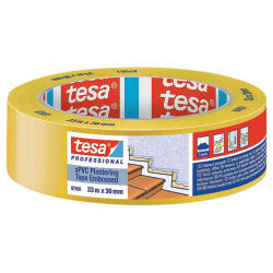 tesa® 67001 Putzband gelb 30 mm breit Rolle 33 m