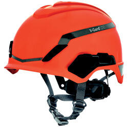 MSA V-Gard H1 Helm, unbelüft., orange Schutzhelm für Höhenarbeiten, EN397