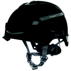 MSA V-Gard H1 Helm, unbelüft., schwarz Schutzhelm für Höhenarbeiten, EN397