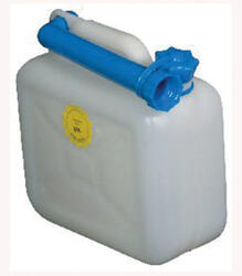 Wasserkanister Eco 6 l HD-PE natur m. blauem flex. Auslaufrohr