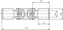 Wellengelenk mit Nadellager DIN 808-W, einfach Kurzausführung n. DIN 6885/1