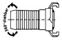 Geka 2000-Kupplung mit Schlauchanschluss, drehbar