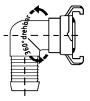 Geka 2000-Kupplung mit Winkelschlauchanschluss, drehbar