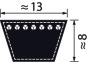 Klassische Keilriemen Profil 13 - 407 bis 1168 mm
