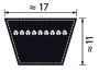 Klassische Keilriemen Profil 17 - 610 bis 1490 mm