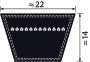 Klassische Keilriemen Profil 22 - 2500 bis 8000 mm