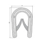 Kantenschutzprofil M5-450 anthrazit Weich-PVC